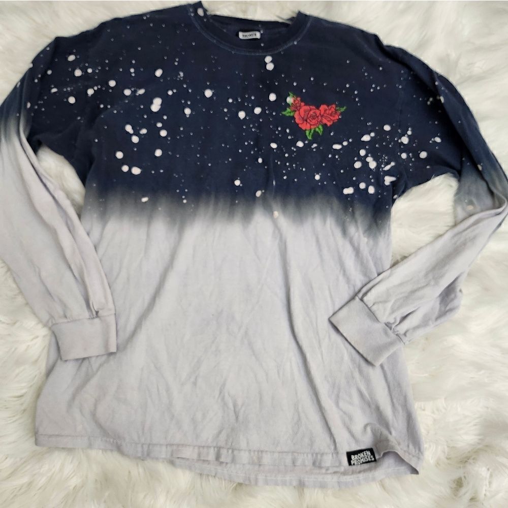 ‎Broken Promises long sleeve ombre t-shirt